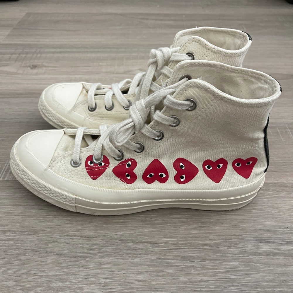 Converse Comme Des Garcons PLAY	Unisex Shoes High Top Skater Casual M5/W7	White